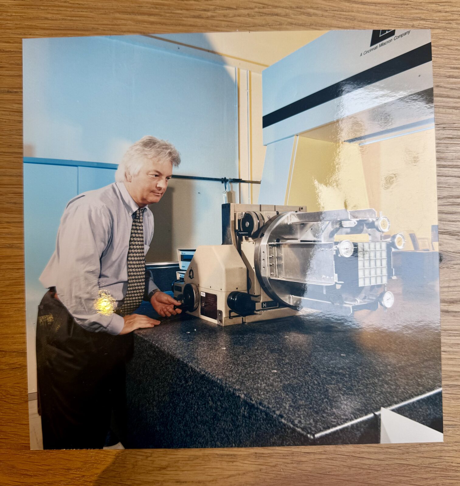 Brian at his bench at RAL