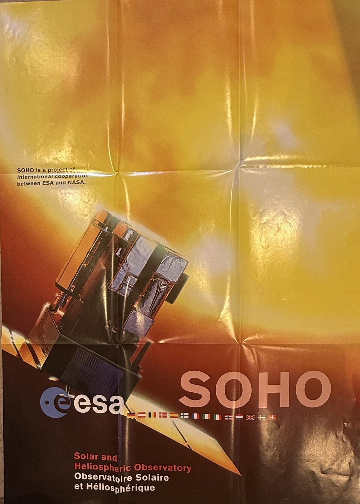 Brian's copy of the official ESA/NASA SOHO mission poster